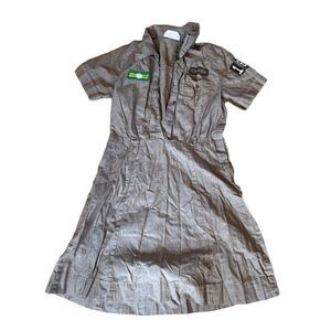Vintage 1960s Brownies Girl Scout Dress Uniform w/‎ Patches size 4/6/8